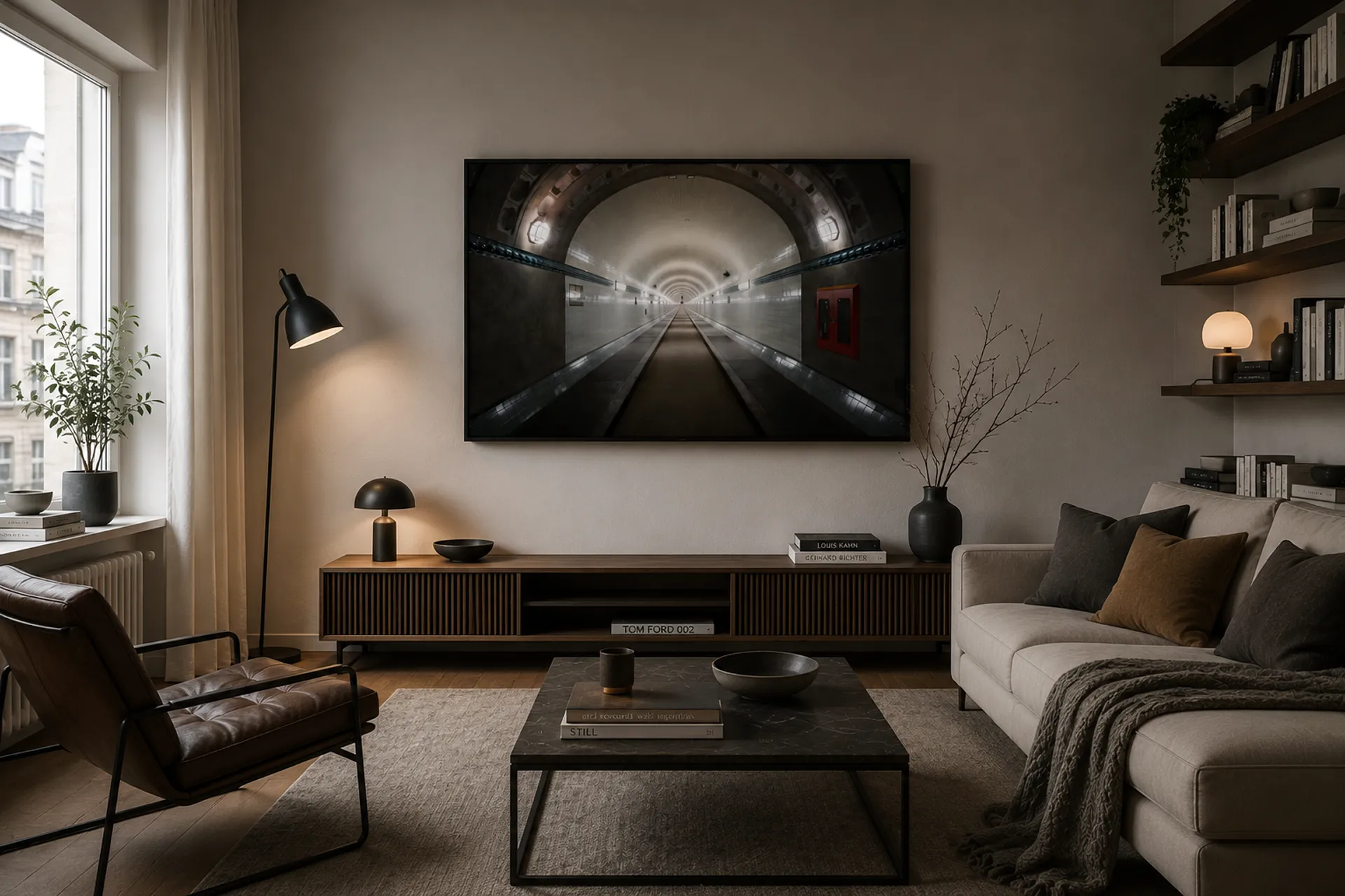 Alter Elbtunnel 2026 als gerahmtes Wandbild im Wohnraum